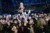 A fan holds up a plushie while waiting at the barricade before Nettspend took the stage at the House of Blues Anaheim on May 20