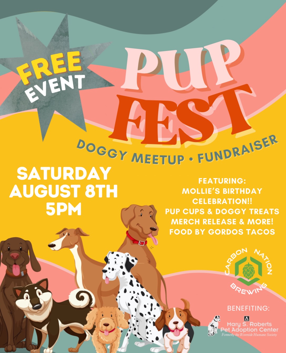 Pup Fest - Doggy Meetup and Fundraiser on 2026-08-08 17:00:00